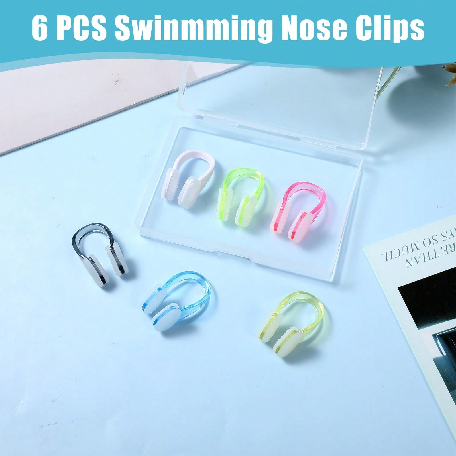 Us Aquatic Sports - Waterproof Silicone Swimming Nose Clips Set