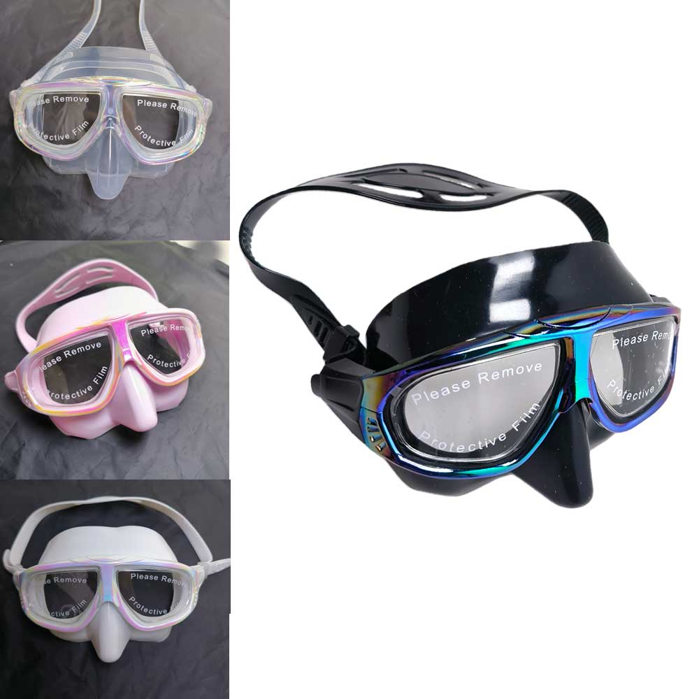Freediving Mask Set - Iridescent Unisex Low-Volume Freediving Mask Swimming