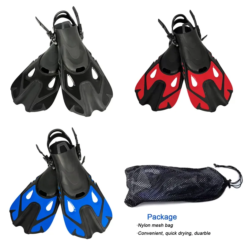 Fin Diving Blade - Lightweight Short Adjustable Travel Fins for